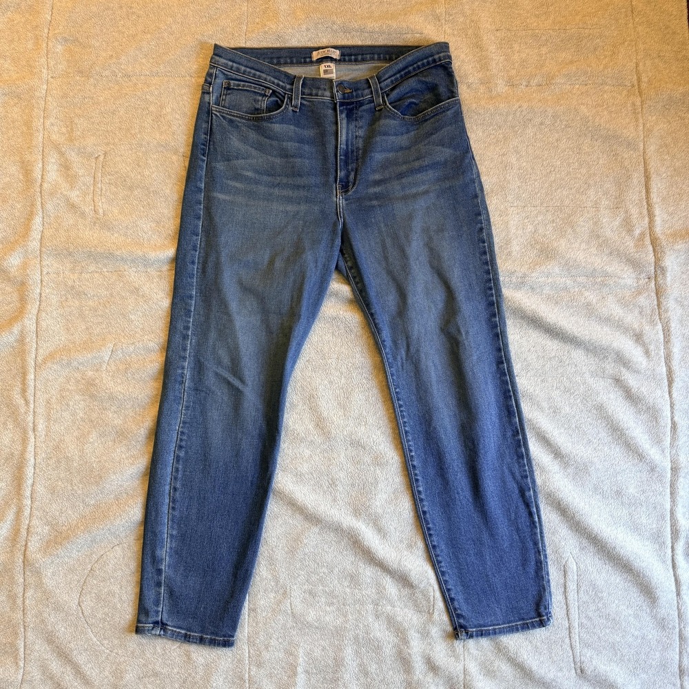 Judy Blue Jeans Womens 1XL Blue Medium Wash High Rise Skinny Stretch Denim Plus